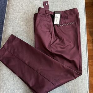 Max Studio London Womens Roxanne Sateen Tab Waist Pants Size 6